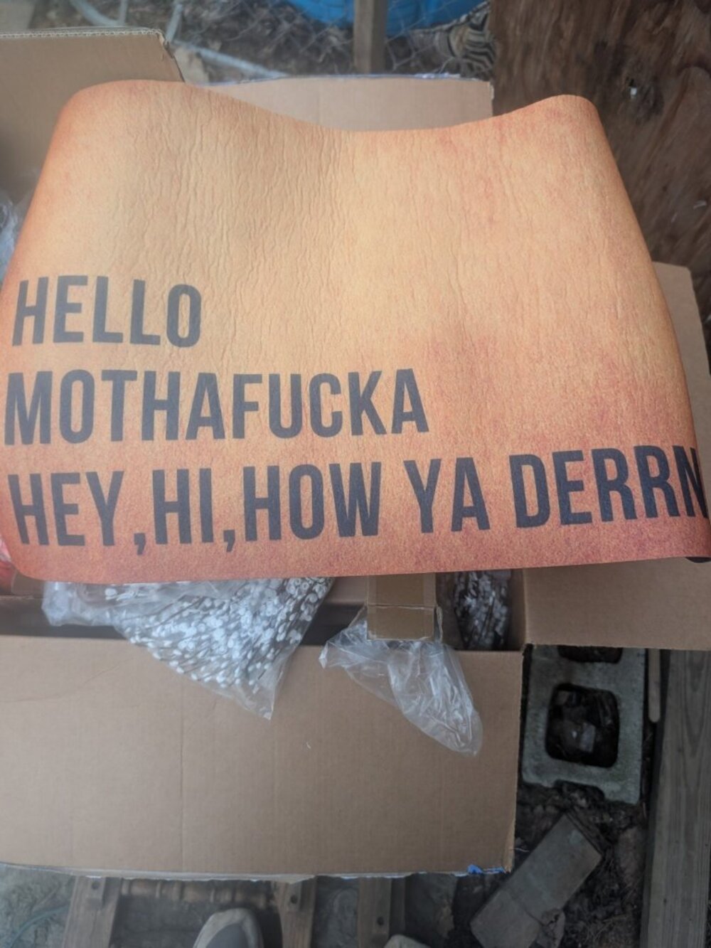 Hello Mothafucka Hey Hi How Ya Derrn Doormat Funny Welcome Mat Lil Wayne Lyrics